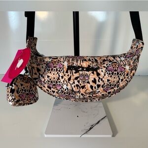Betsey Johnson - NWT - XOSAMMY Animal Print Nylon Hobo Bag w/Removable Pouch